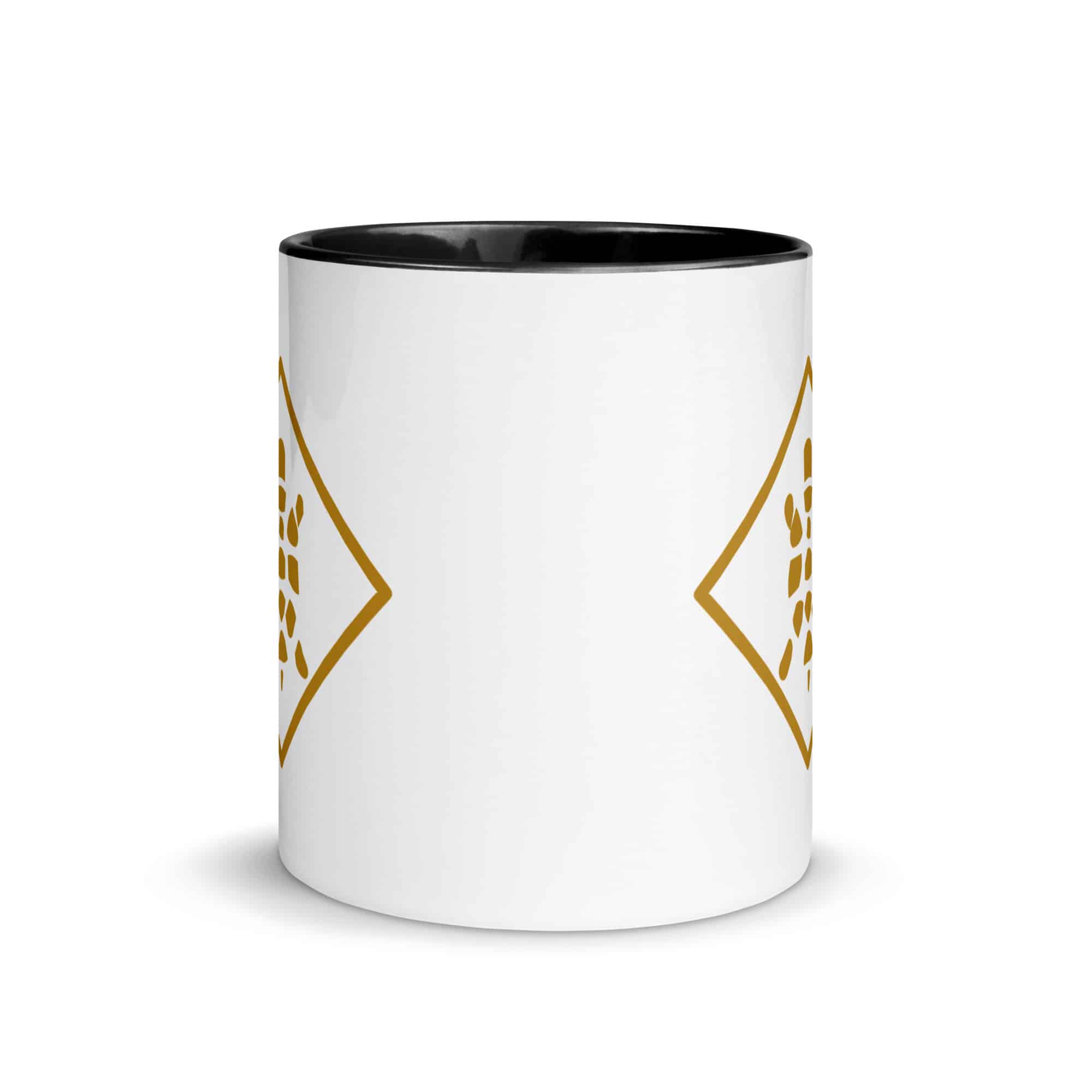 Gold Sheltowee Inspired Turtle Diamond Color Inside Mug