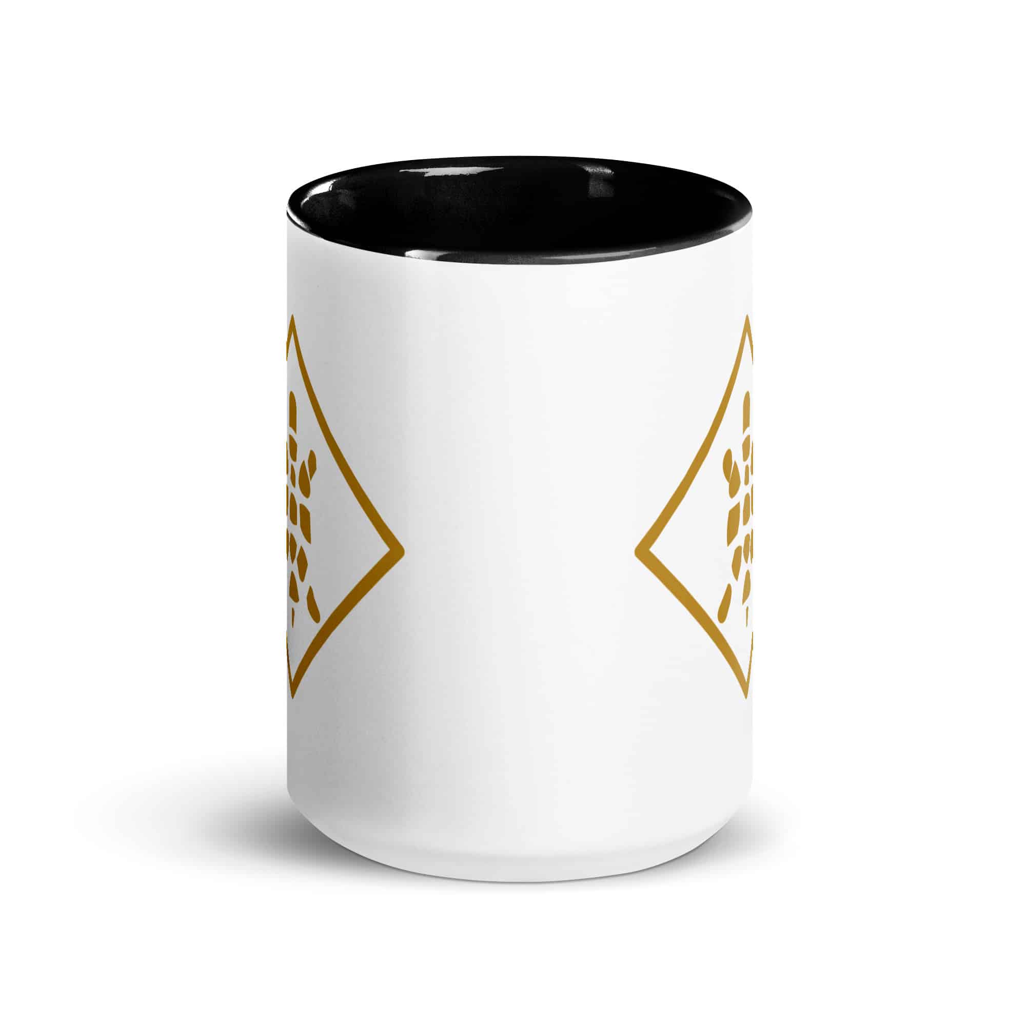 Gold Sheltowee Inspired Turtle Diamond Color Inside Mug
