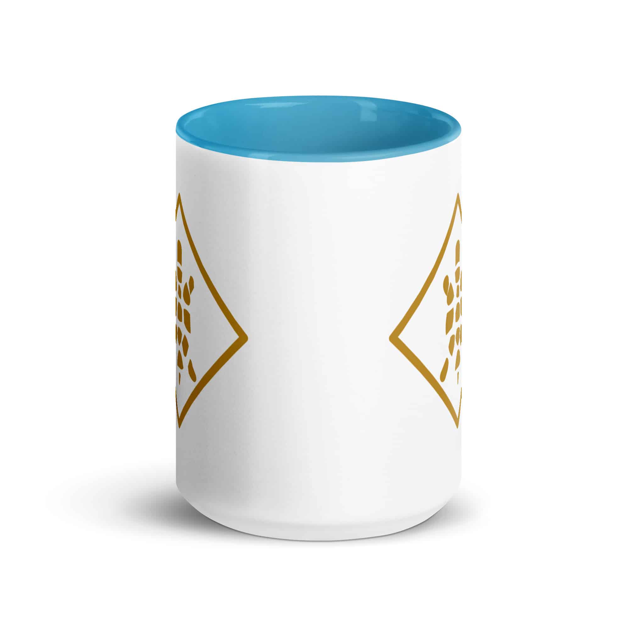 Gold Sheltowee Inspired Turtle Diamond Color Inside Mug