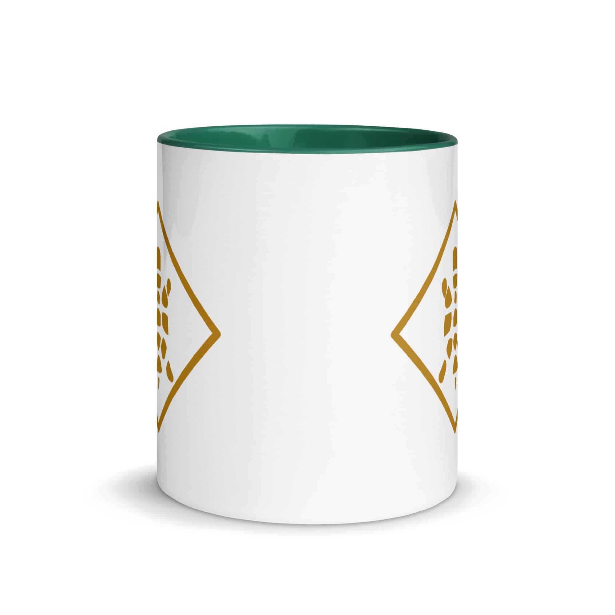 Gold Sheltowee Inspired Turtle Diamond Color Inside Mug