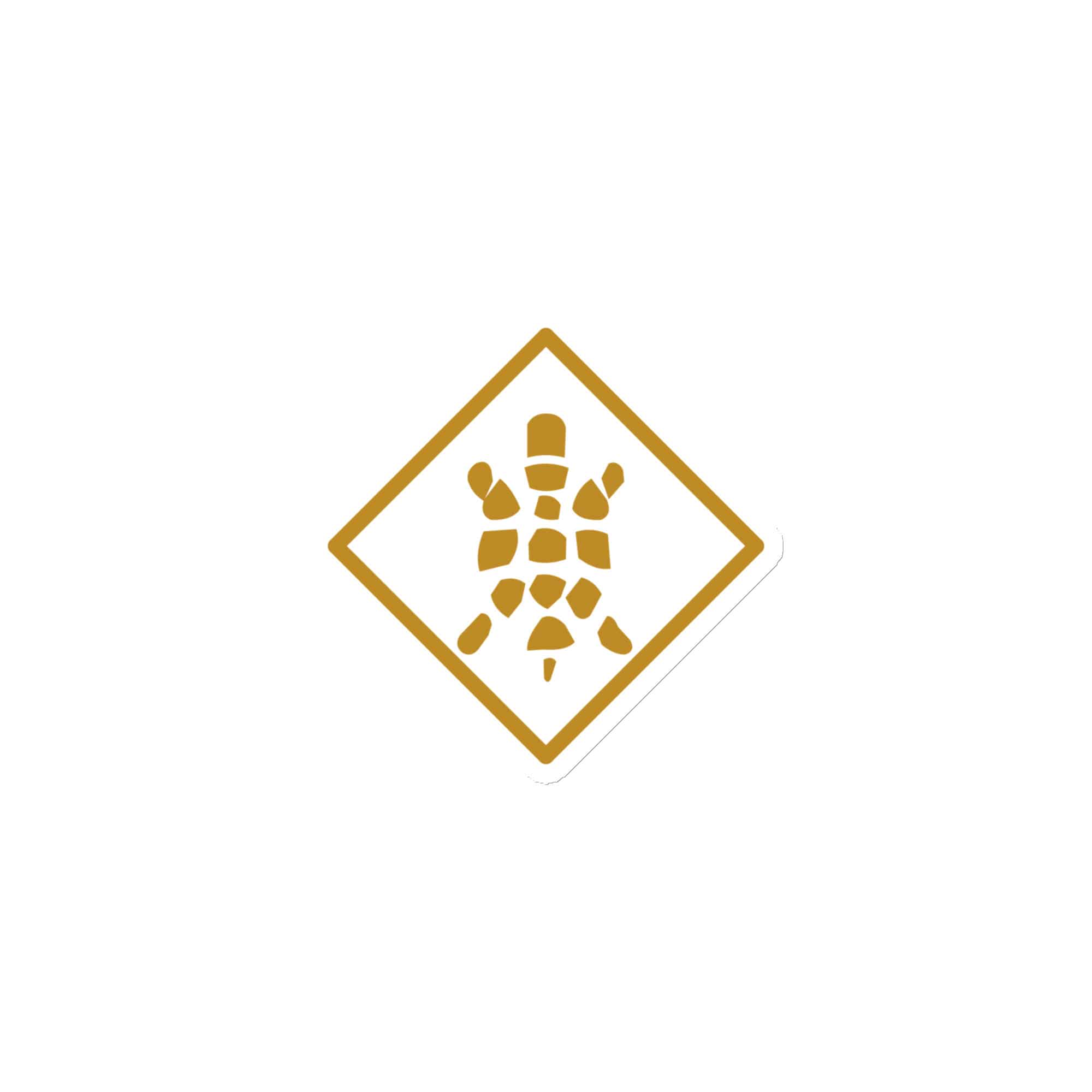 Sheltowee Trace Gold Turtle Diamond Die-Cut Magnet