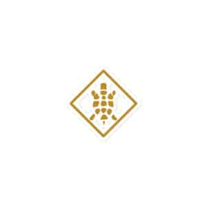 Turtle Diamond Gold Vinyl Sticker - 3x3 - Main