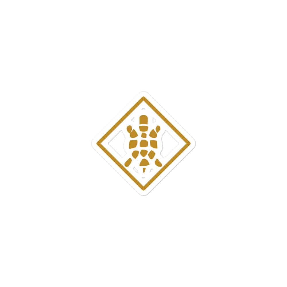 Sheltowee Trace Gold Turtle Diamond Vinyl Sticker