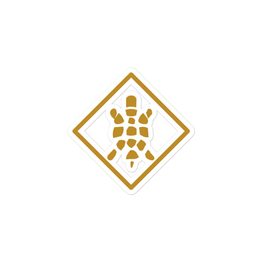 Sheltowee Trace Gold Turtle Diamond Vinyl Sticker