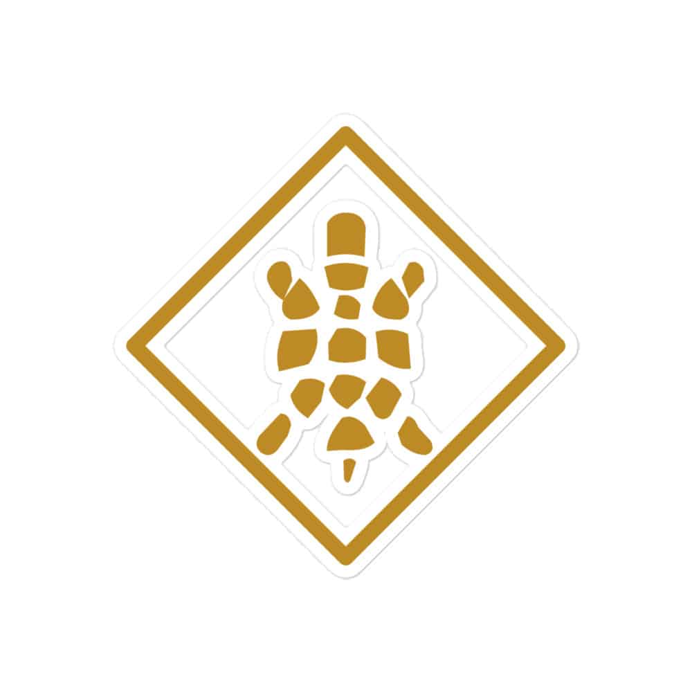 Sheltowee Trace Gold Turtle Diamond Vinyl Sticker