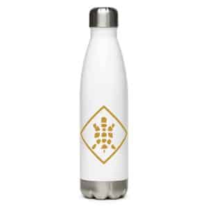 Turtle Diamond Gold Stainless Steel Water Bottle - 17 oz - Main