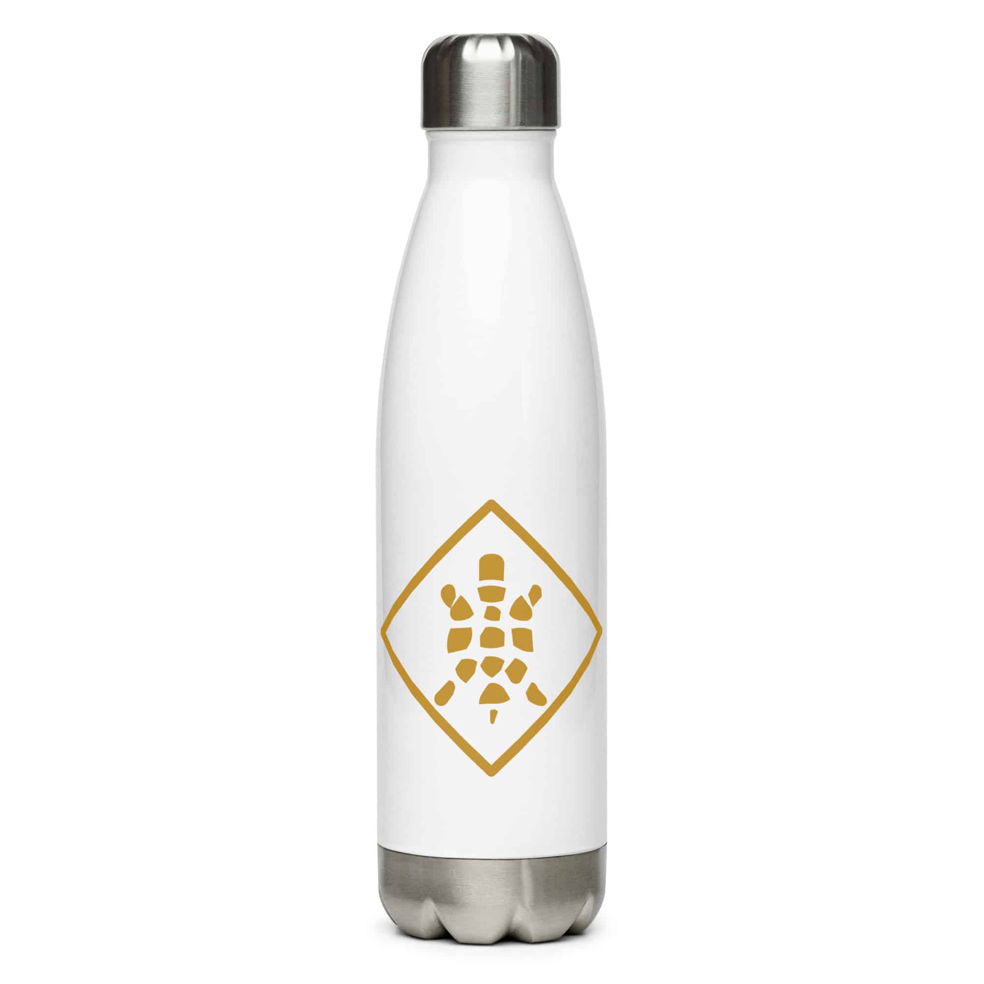 Gold Sheltowee Inspired Turtle Diamond Water Bottle