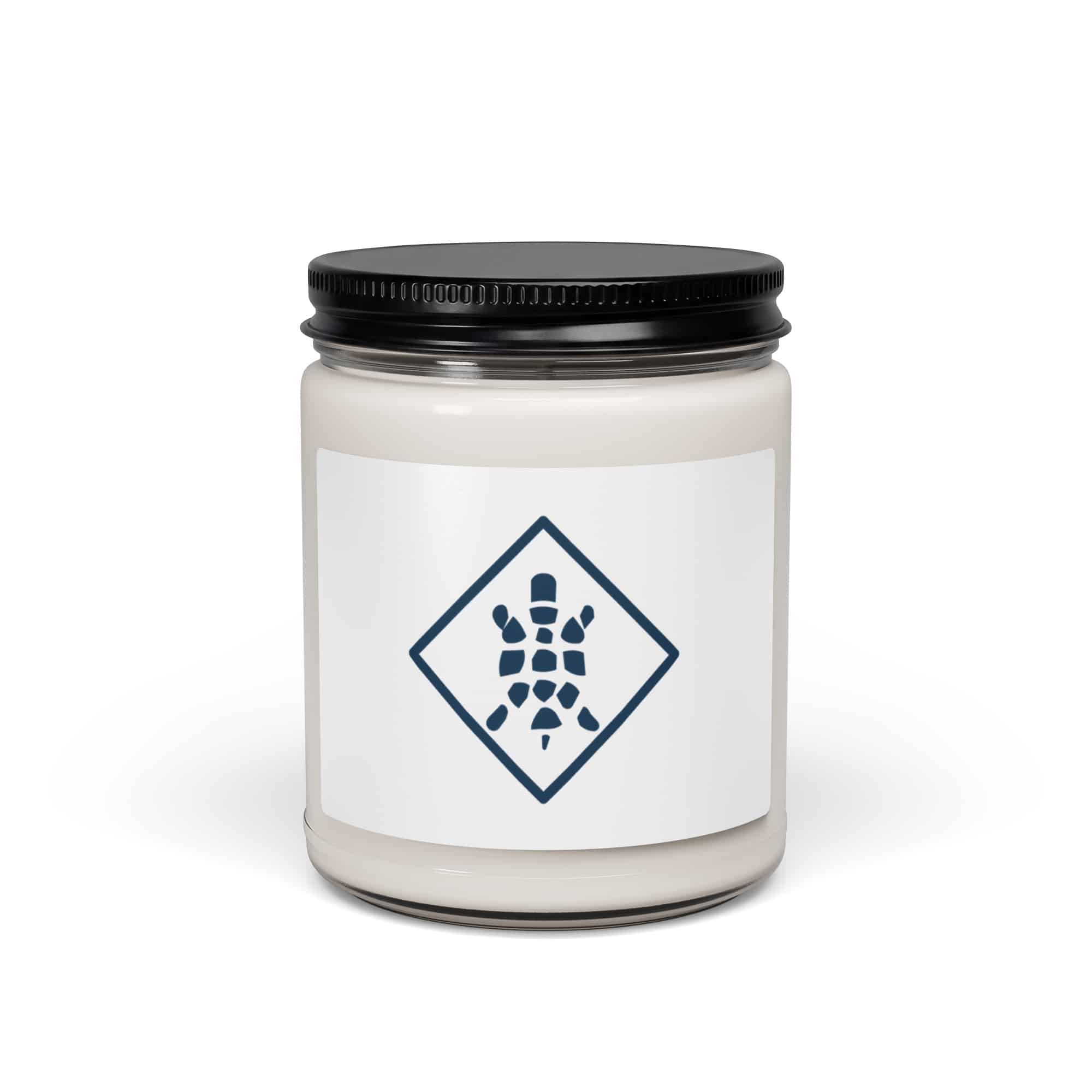Navy Sheltowee Inspired Turtle Diamond Candle