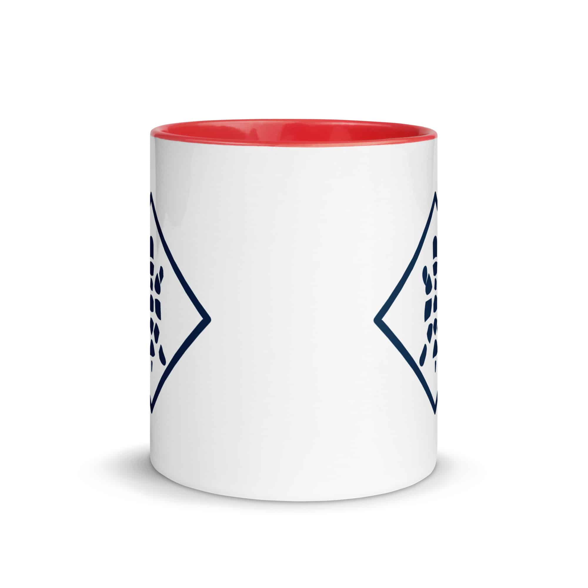 Navy Sheltowee Inspired Turtle Diamond Color Inside Mug