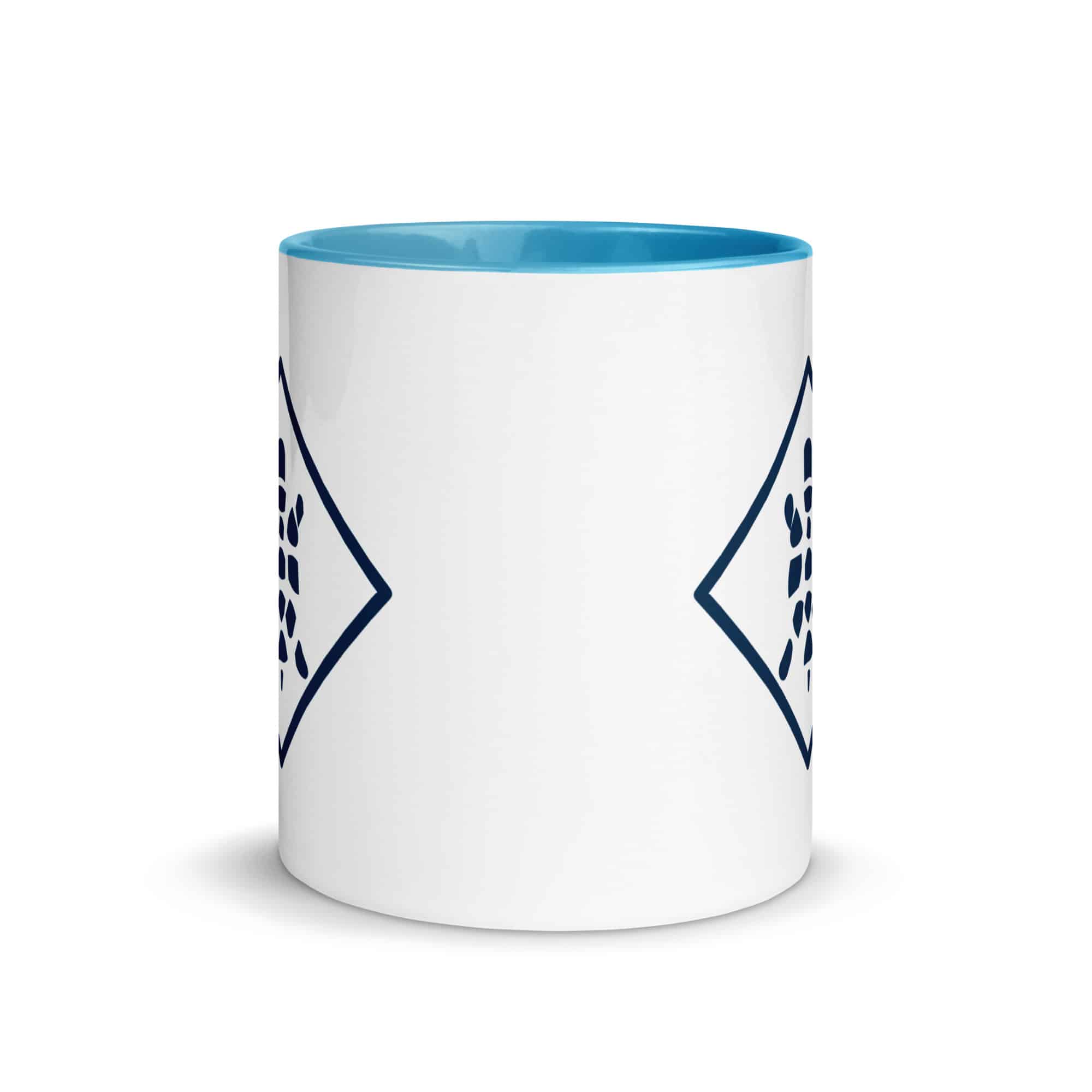 Navy Sheltowee Inspired Turtle Diamond Color Inside Mug