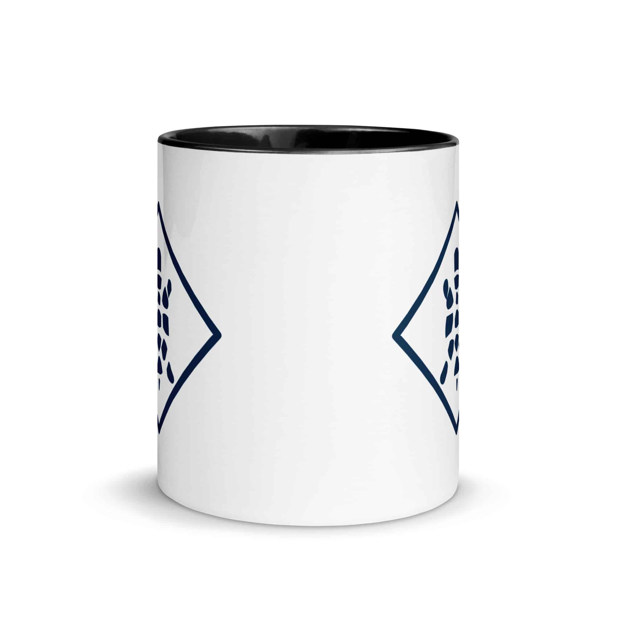 Navy Sheltowee Inspired Turtle Diamond Color Inside Mug