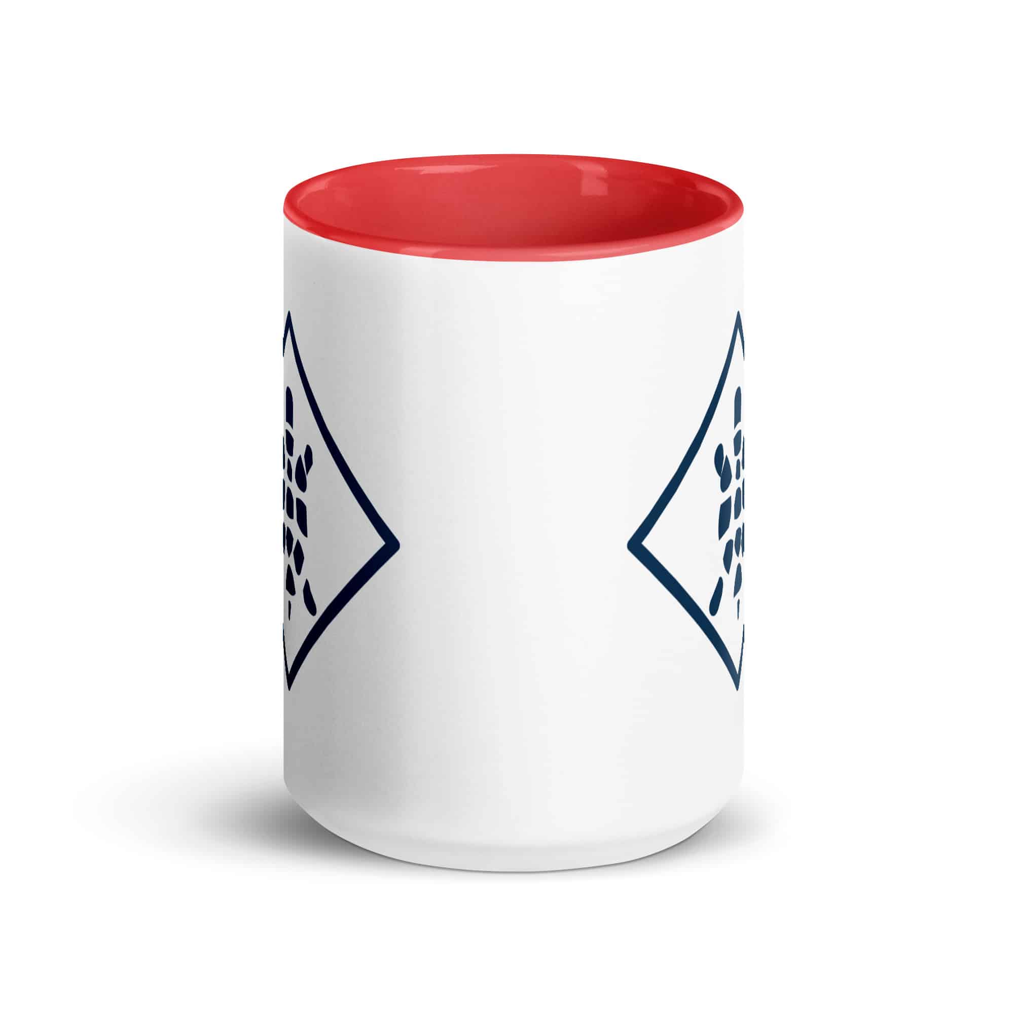 Navy Sheltowee Inspired Turtle Diamond Color Inside Mug
