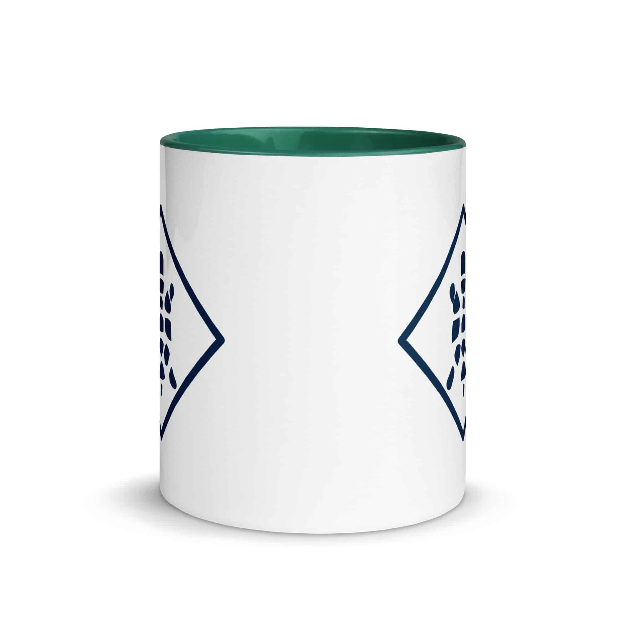 Navy Sheltowee Inspired Turtle Diamond Color Inside Mug