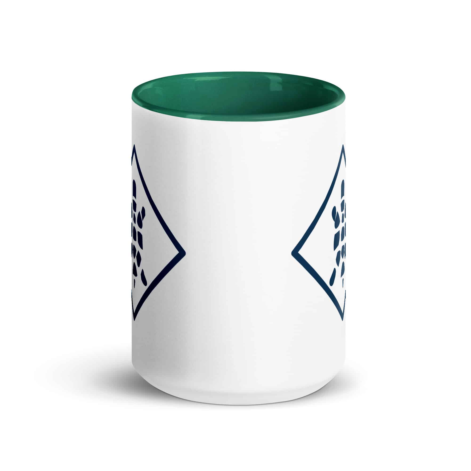 Navy Sheltowee Inspired Turtle Diamond Color Inside Mug
