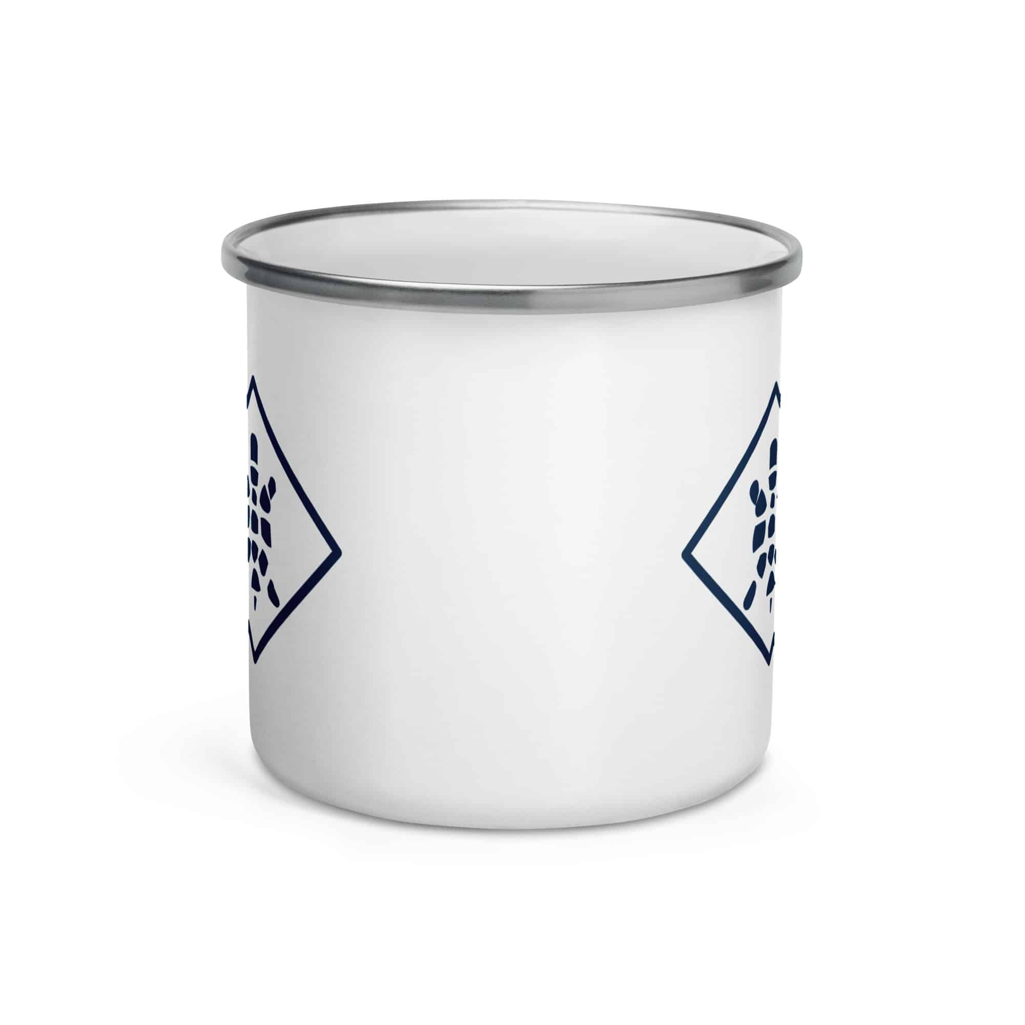 Sheltowee Trace Navy Turtle Diamond Enamel Camp Mug
