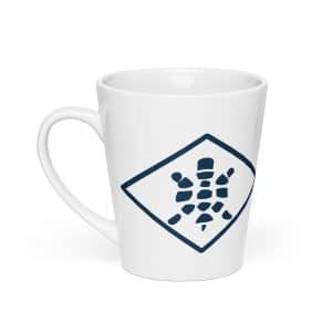 Turtle Diamond Navy Latte Mug - 12 oz - Main