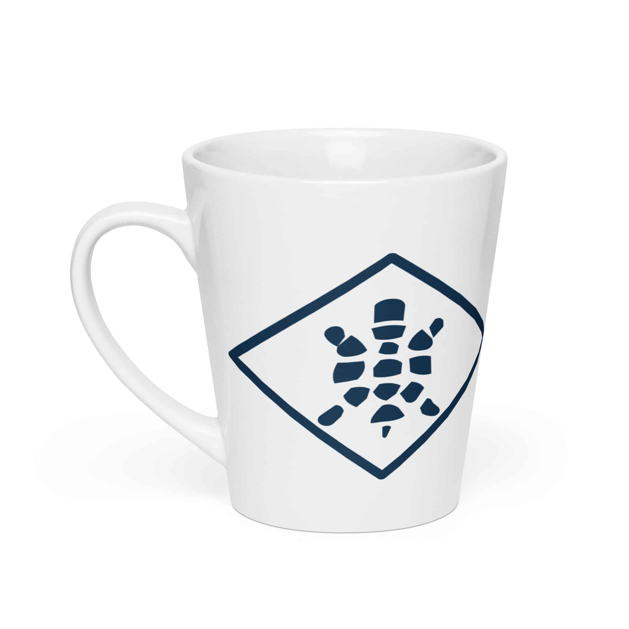 Sheltowee Trace Navy Turtle Diamond Latte Mug