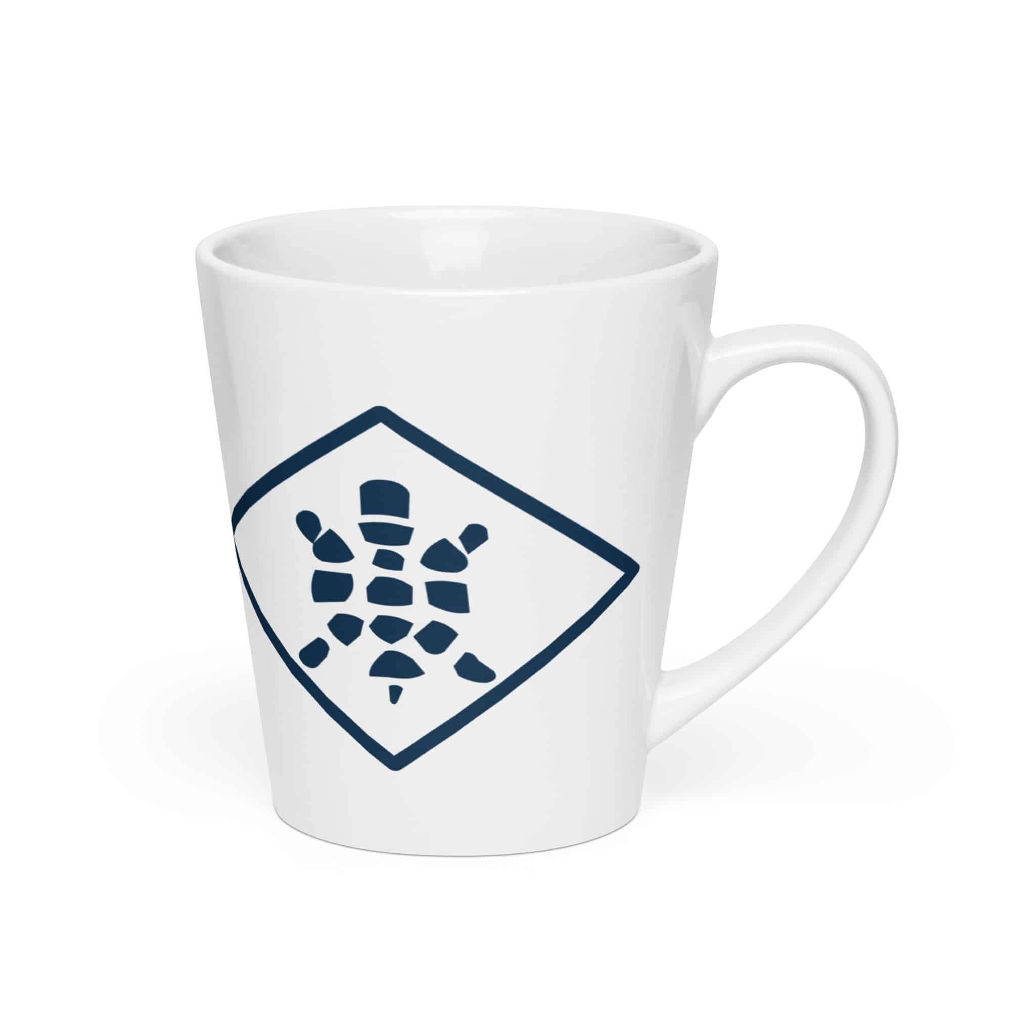 Sheltowee Trace Navy Turtle Diamond Latte Mug