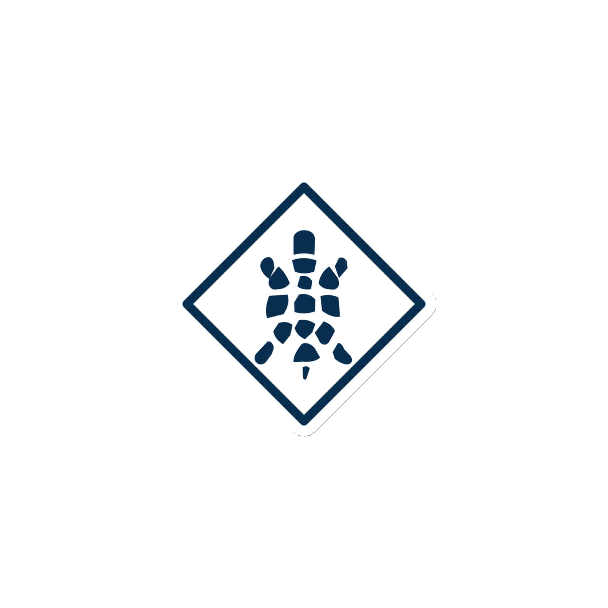 Sheltowee Trace Navy Turtle Diamond Die-Cut Magnet