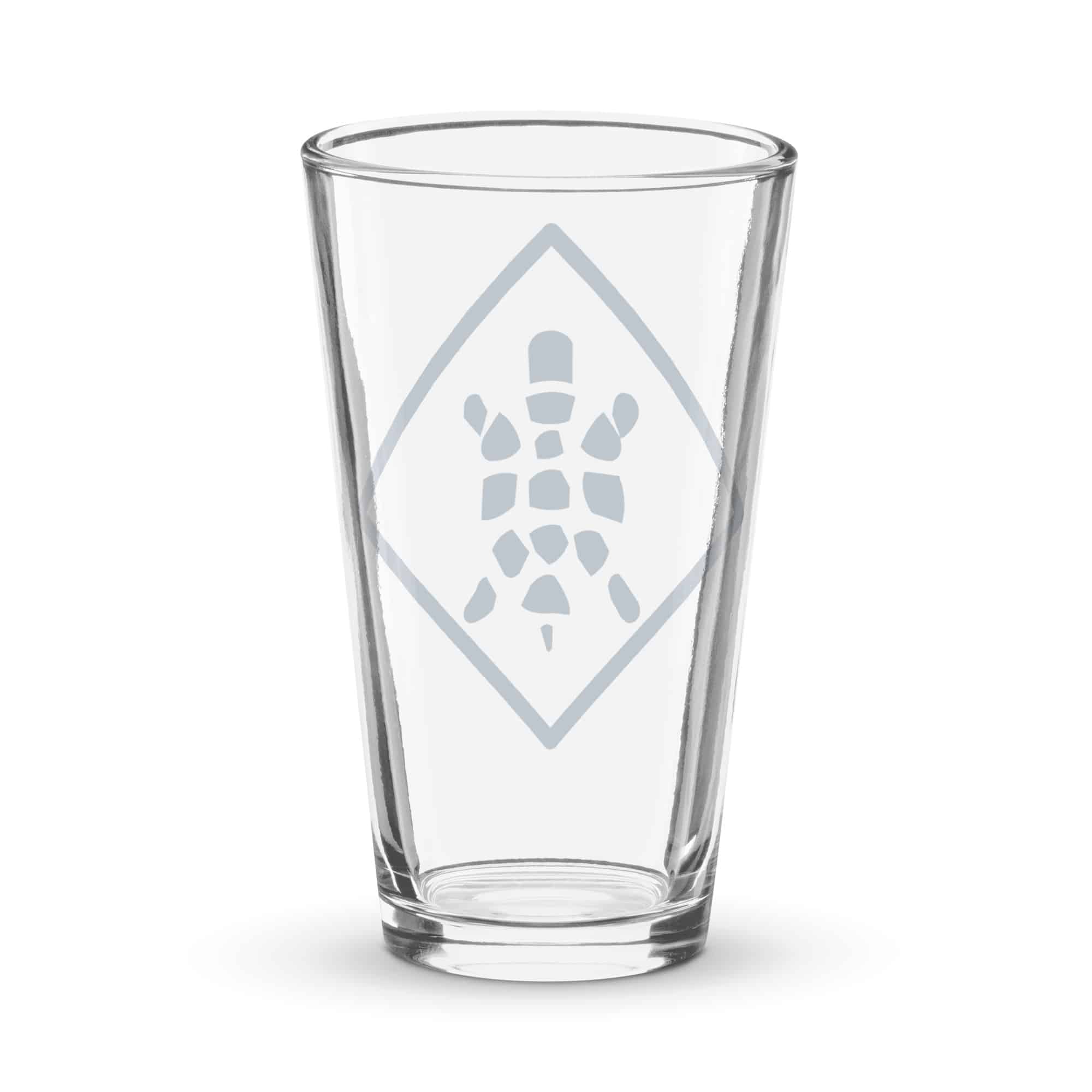 Navy Sheltowee Inspired Turtle Diamond Pint Glass