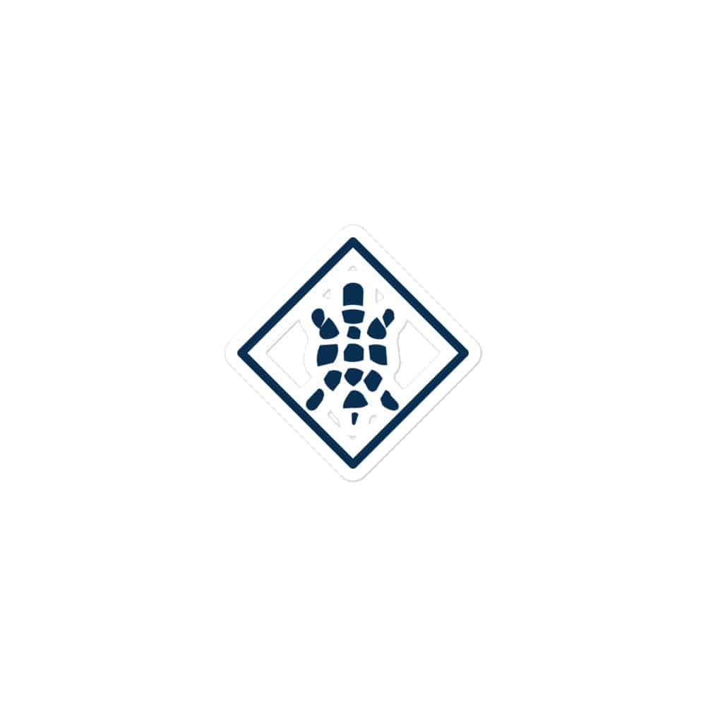 Sheltowee Trace Navy Turtle Diamond Vinyl Sticker