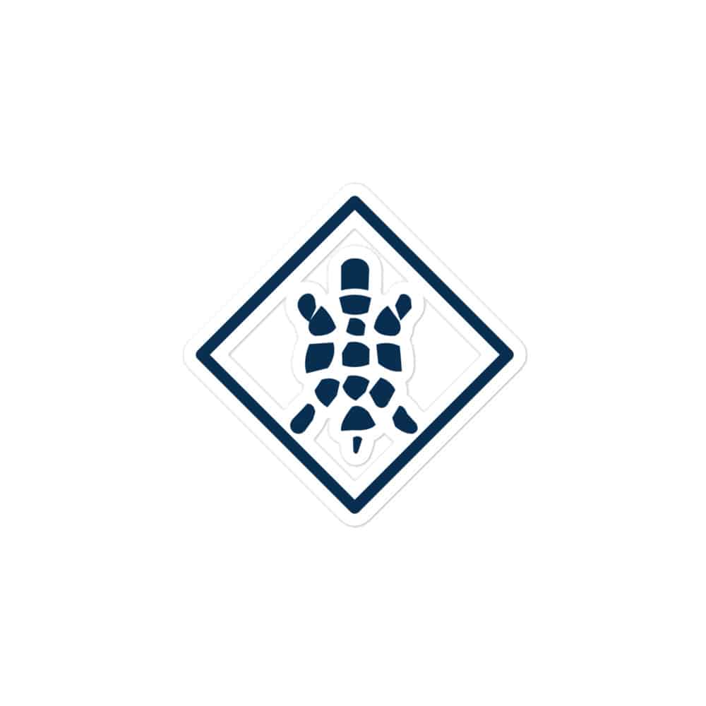 Sheltowee Trace Navy Turtle Diamond Vinyl Sticker