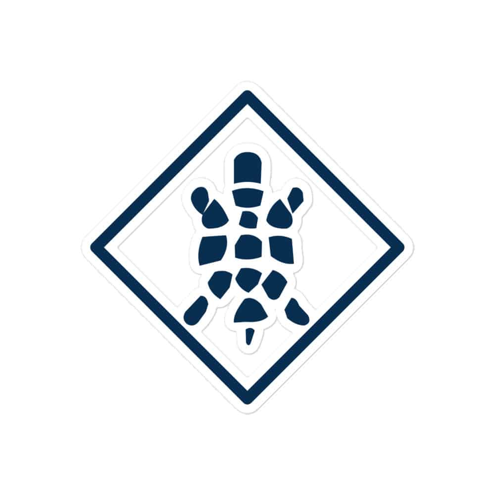 Sheltowee Trace Navy Turtle Diamond Vinyl Sticker