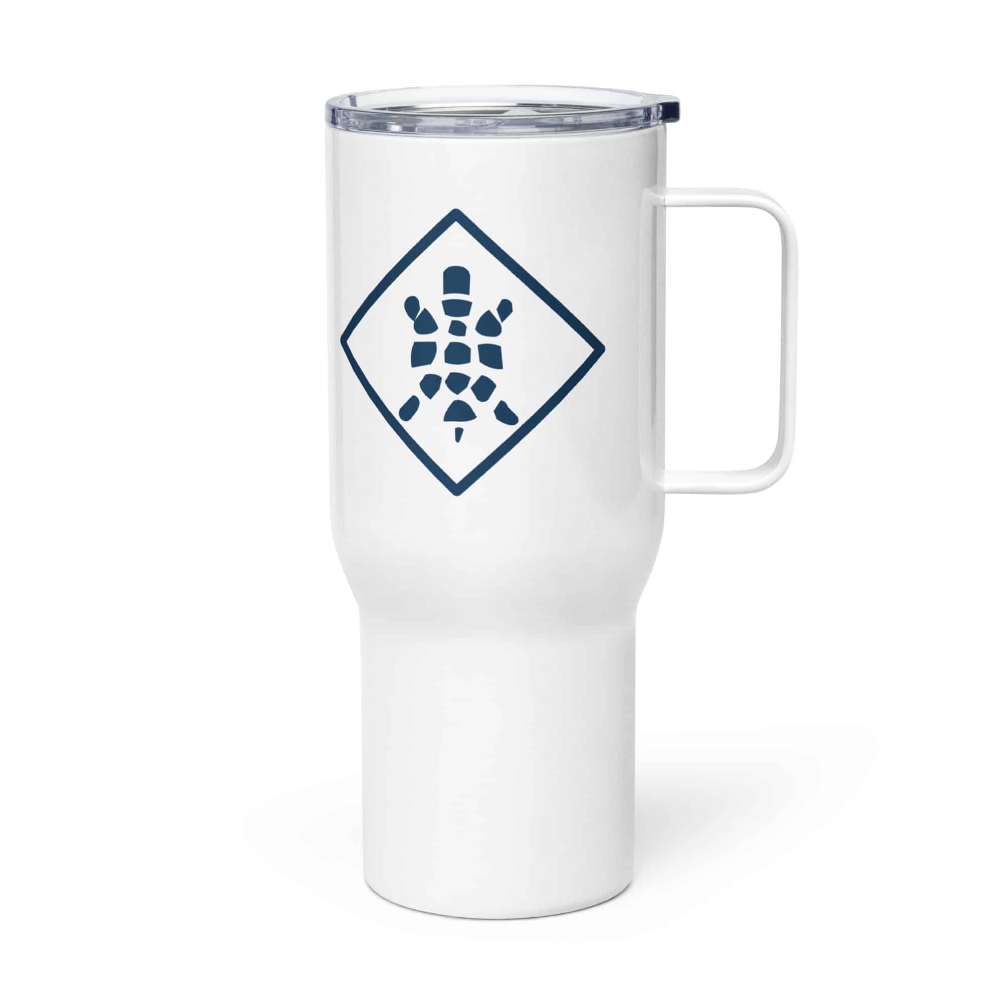 Sheltowee Trace Navy Turtle Diamond Travel Mug