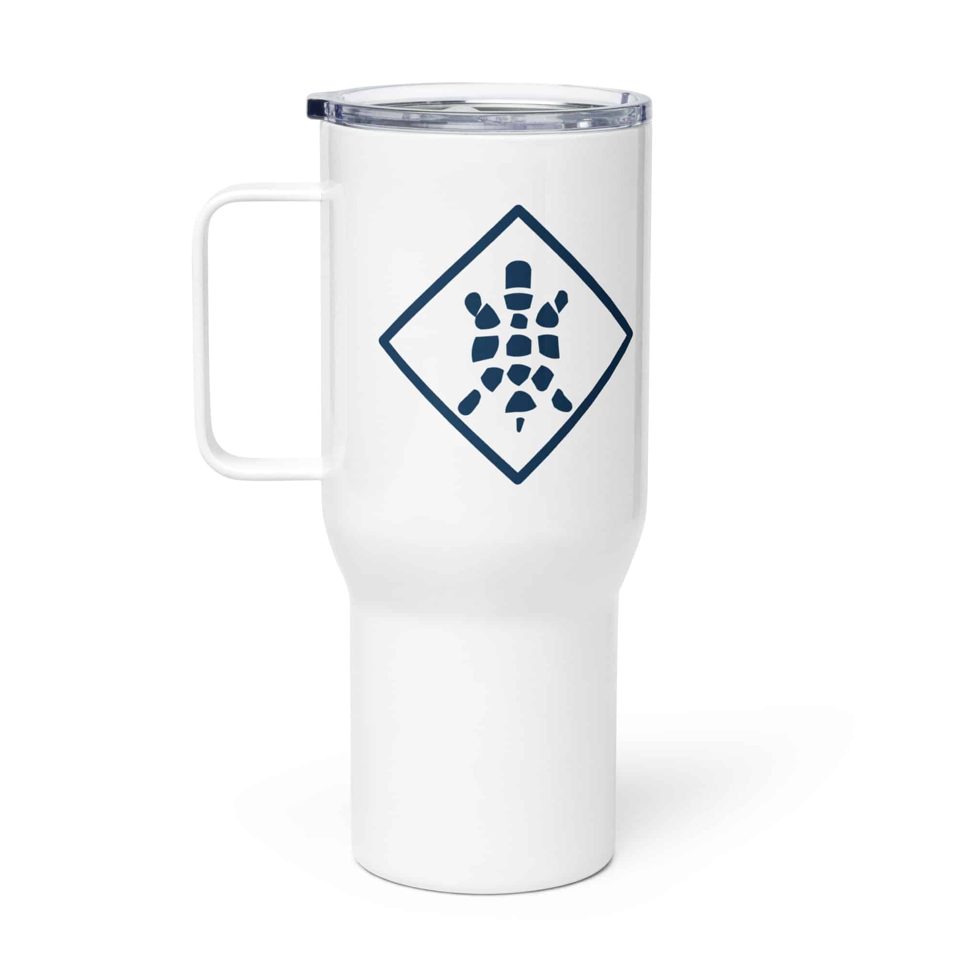 Sheltowee Trace Navy Turtle Diamond Travel Mug