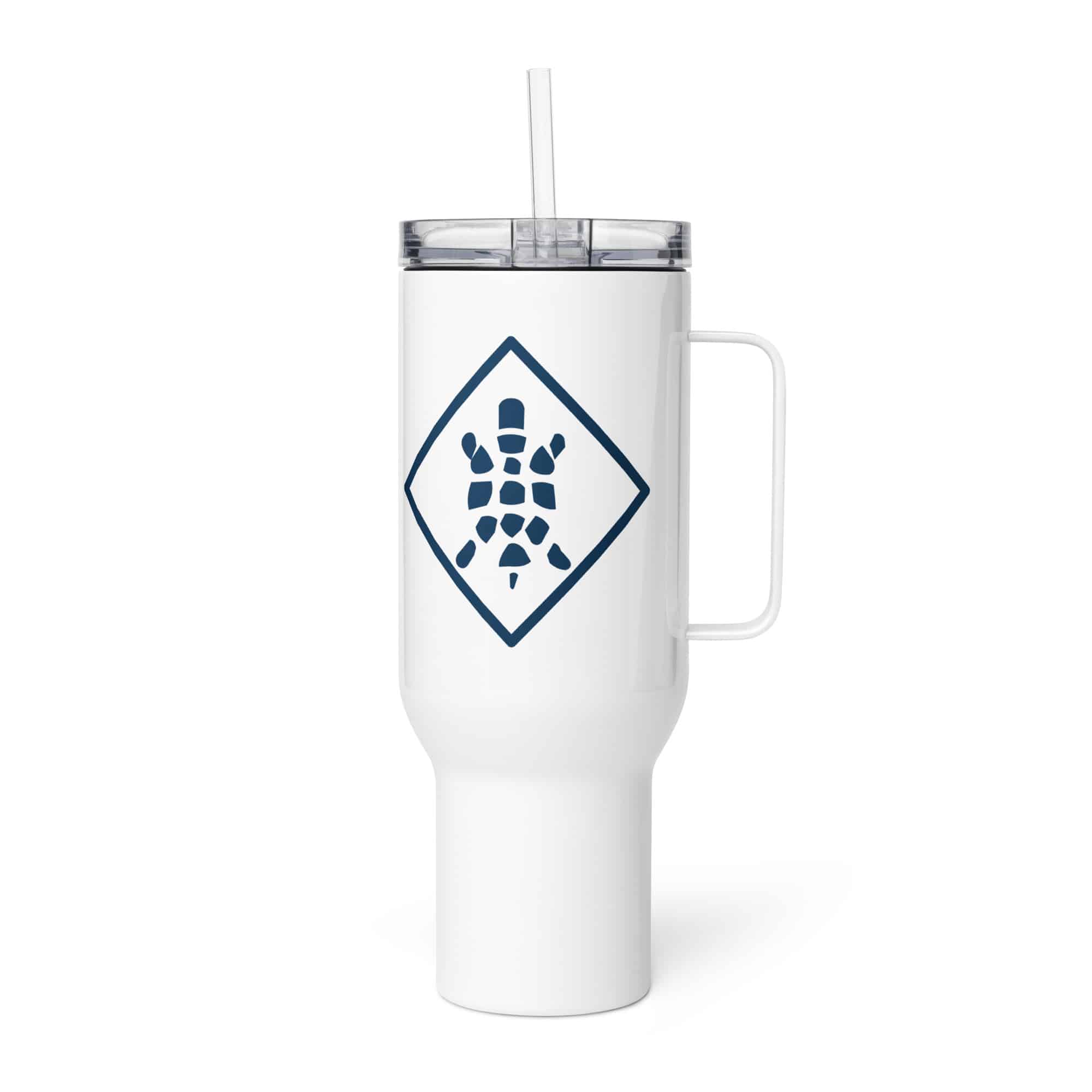 Sheltowee Trace Navy Turtle Diamond Travel Mug