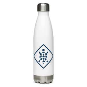 Turtle Diamond Navy Stainless Steel Water Bottle - 17 oz - Main