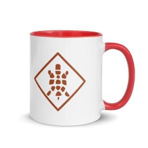 Turtle Diamond Terracotta Color Inside Coffee Mug - 11 oz - Main