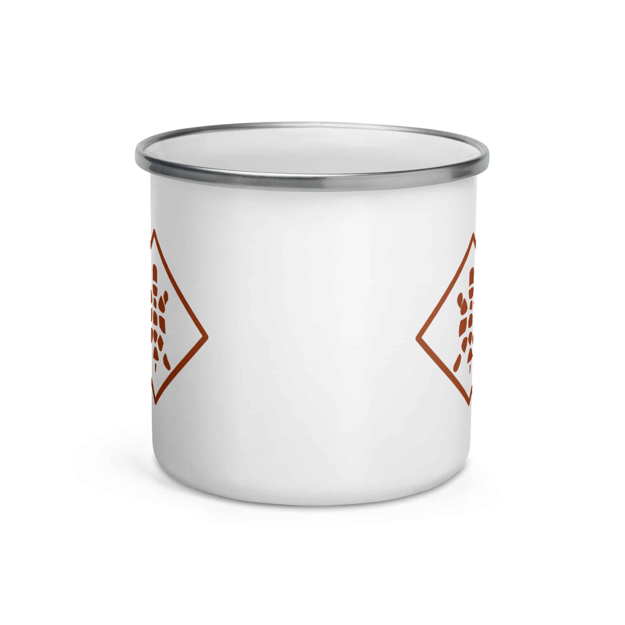 Sheltowee Trace Terracotta Turtle Diamond Enamel Camp Mug
