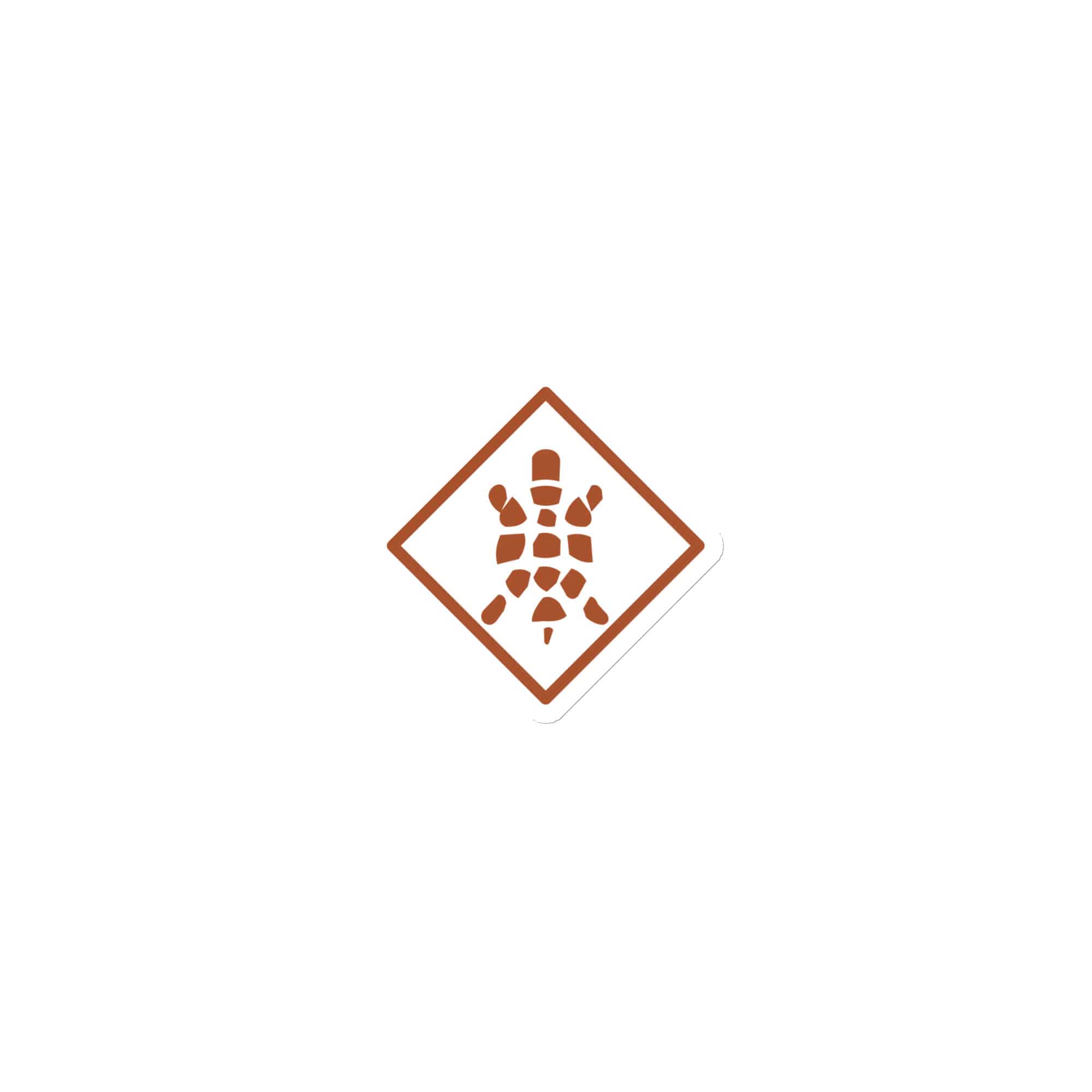 Sheltowee Trace Terracotta Turtle Diamond Die-Cut Magnet