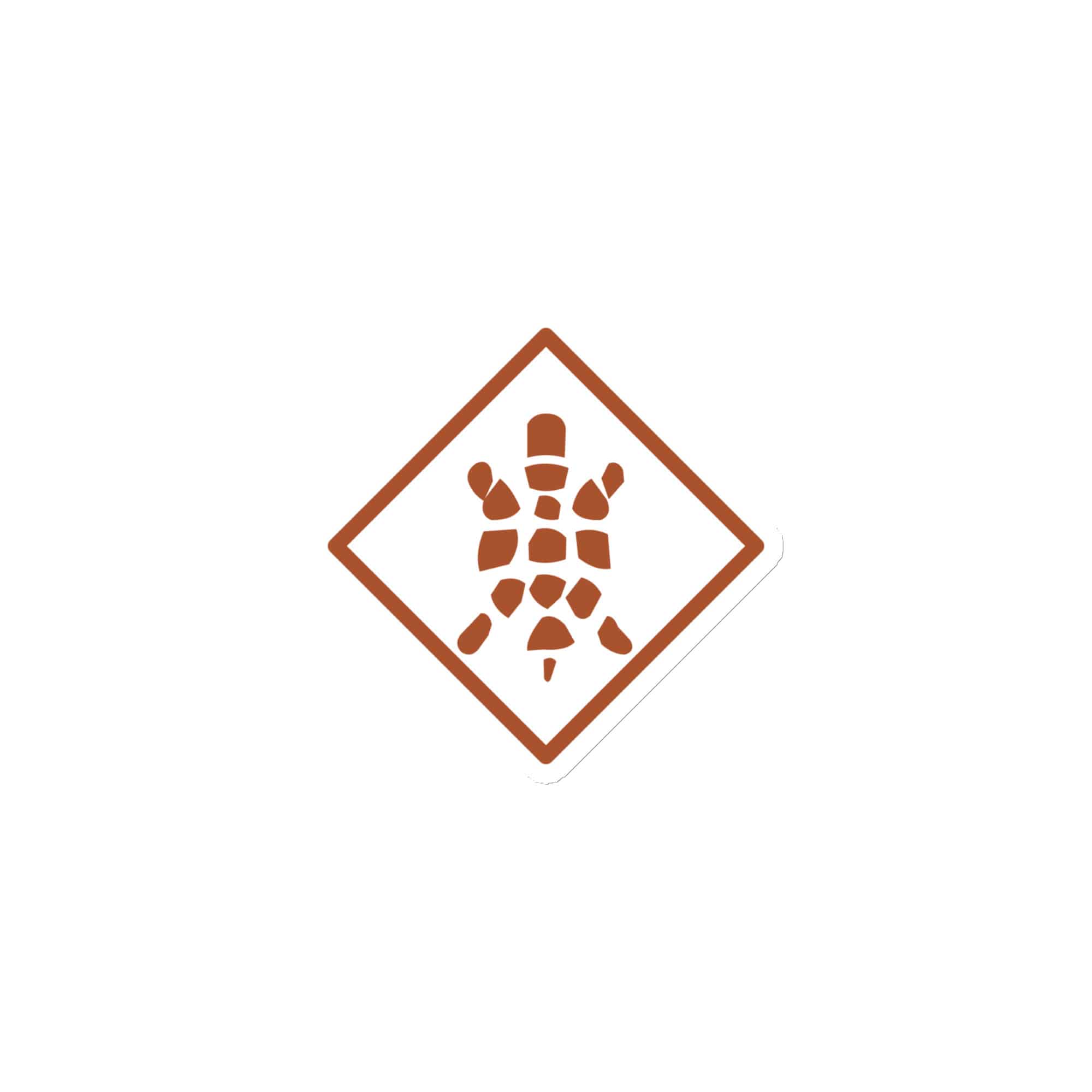 Sheltowee Trace Terracotta Turtle Diamond Die-Cut Magnet