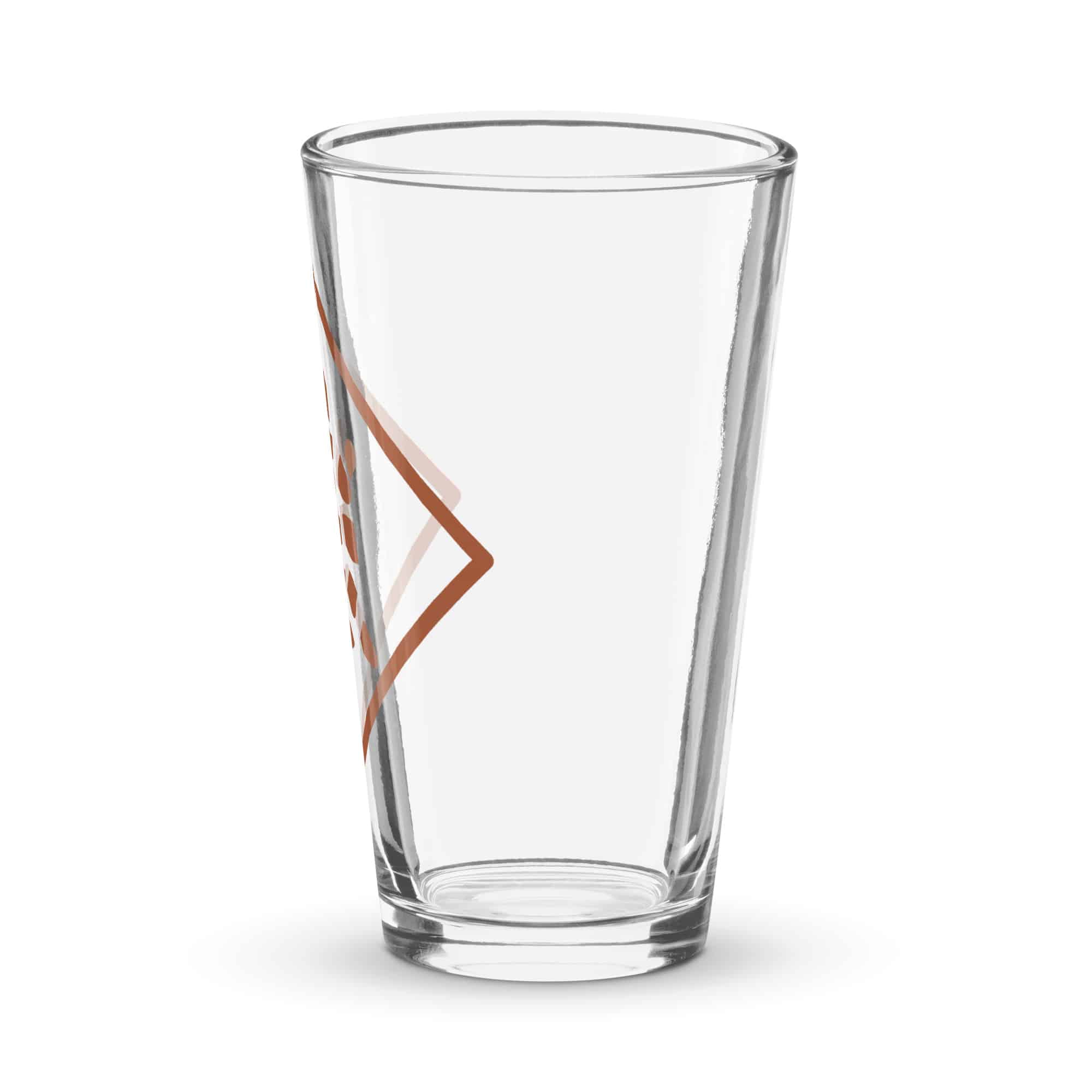 Terracotta Sheltowee Inspired Turtle Diamond Pint Glass