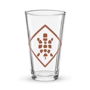 Turtle Diamond Terracotta Pint Glass - 16 oz - Main