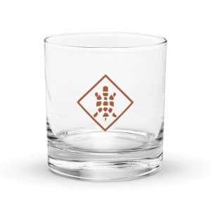 Turtle Diamond Terracotta Rocks Glass - 10.5 oz - Main