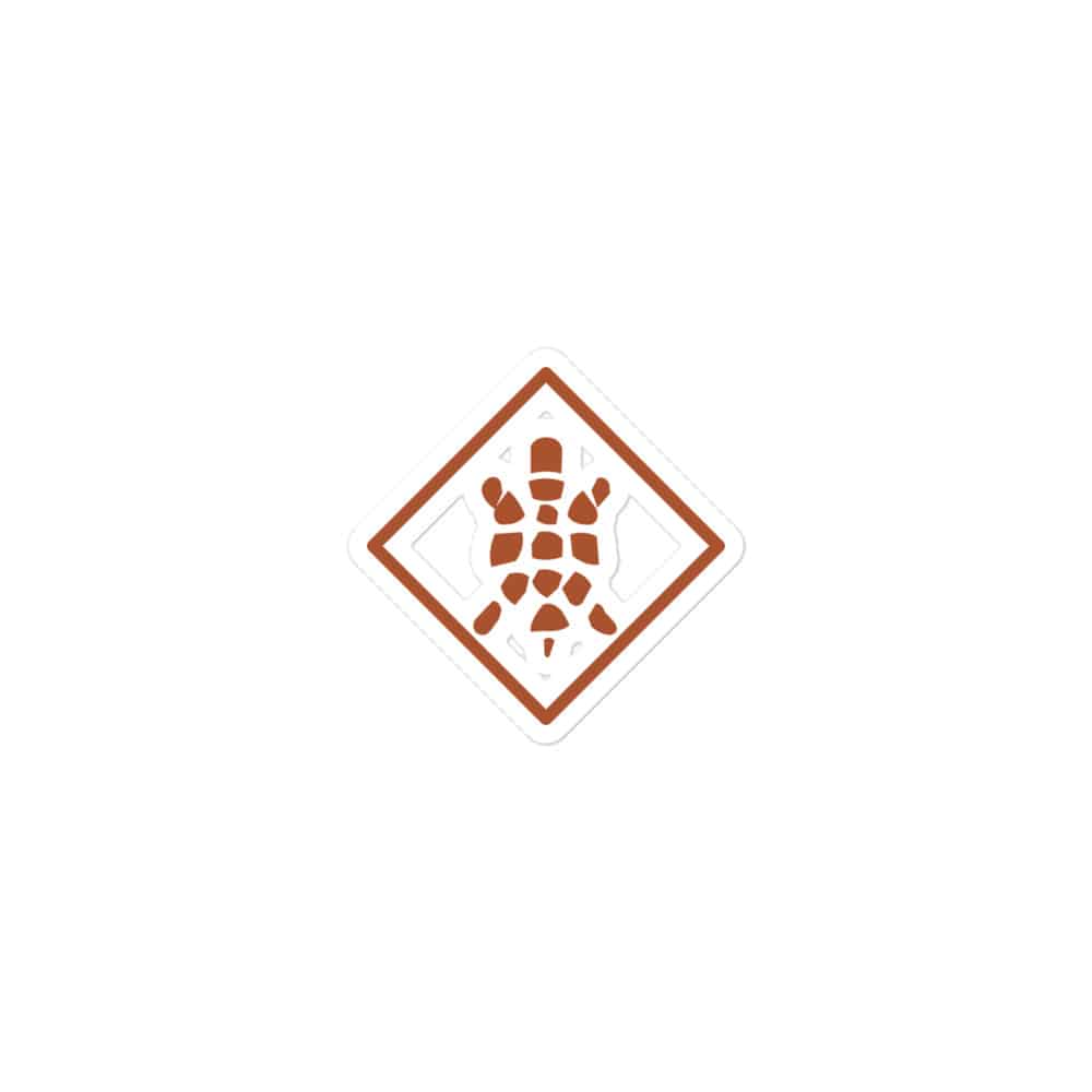 Sheltowee Trace Terracotta Turtle Diamond Vinyl Sticker