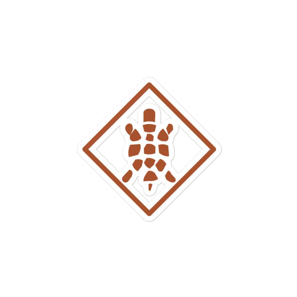 Sheltowee Trace Terracotta Turtle Diamond Vinyl Sticker