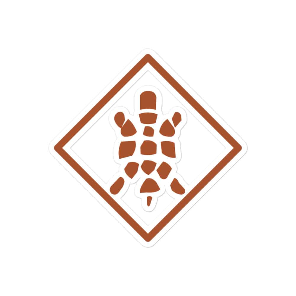 Sheltowee Trace Terracotta Turtle Diamond Vinyl Sticker