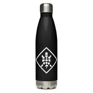 Turtle Diamond White Stainless Steel Water Bottle - 17 oz - Main
