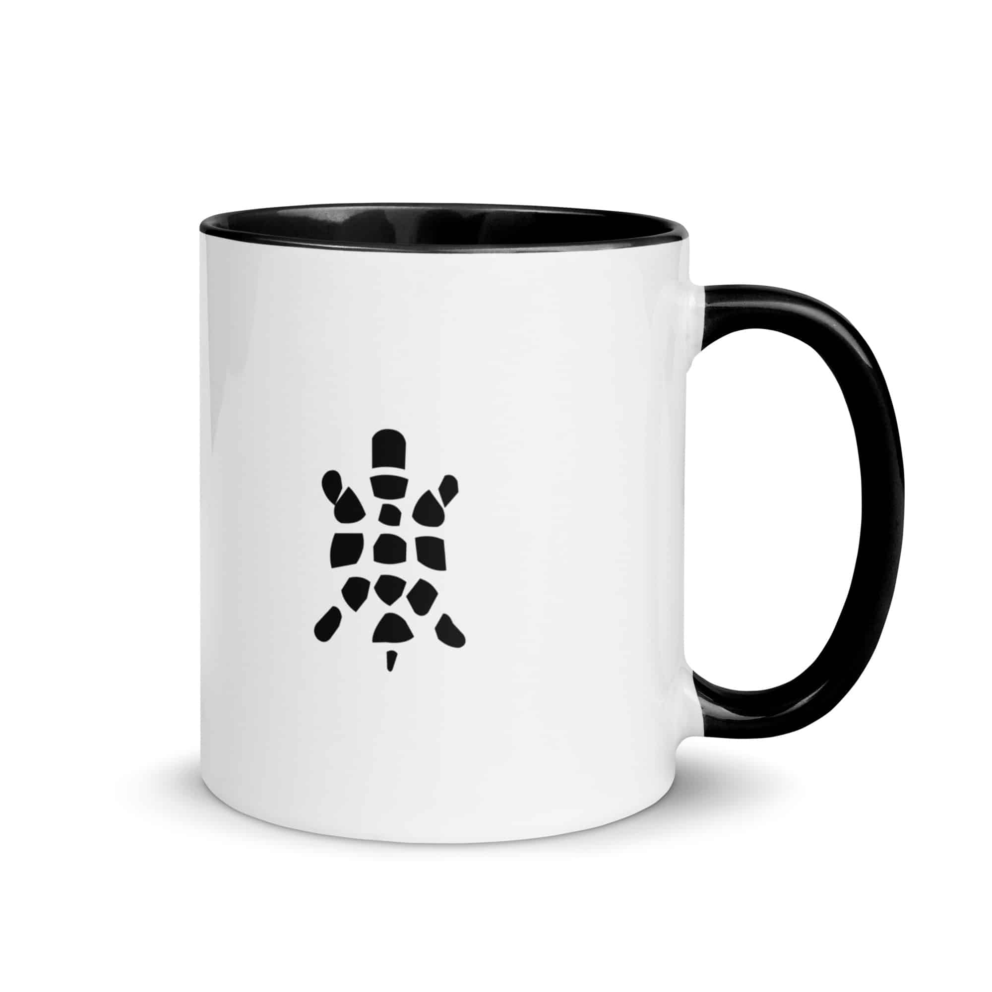 Black Sheltowee Inspired Turtle Icon Color Inside Mug