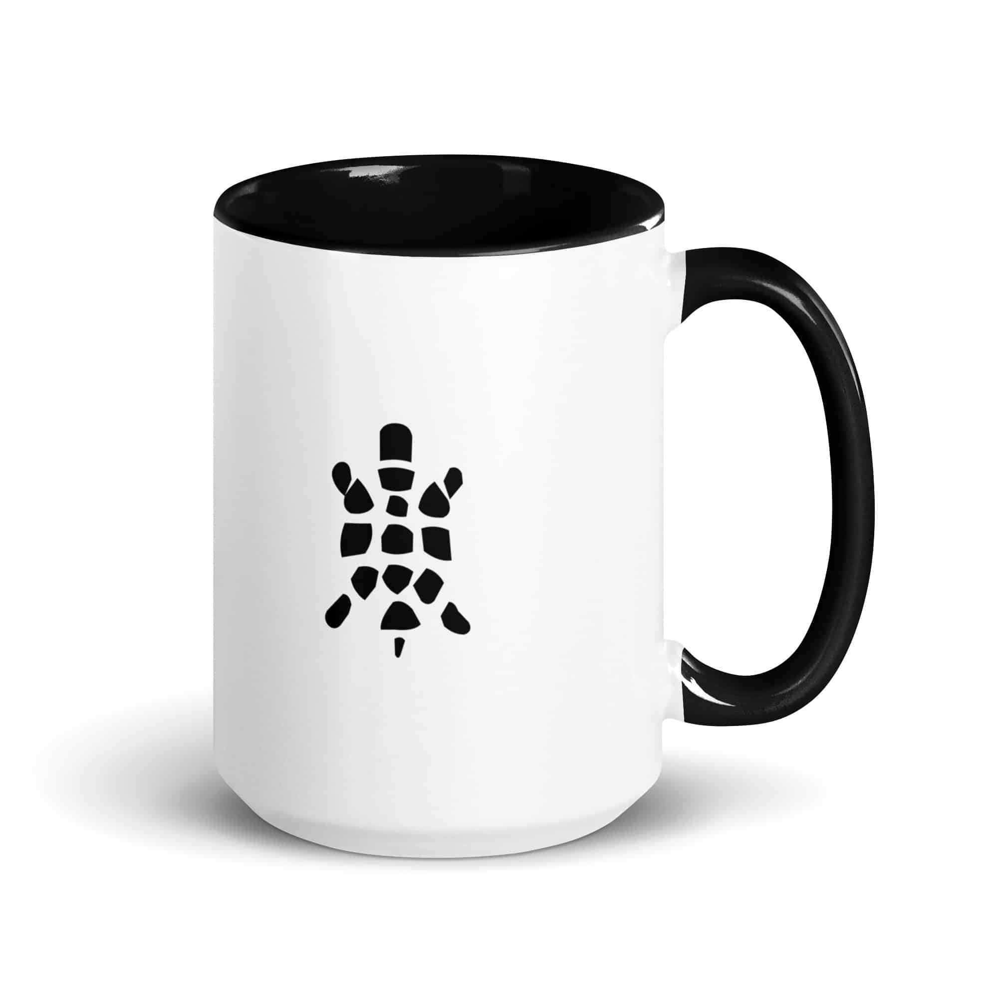 Black Sheltowee Inspired Turtle Icon Color Inside Mug