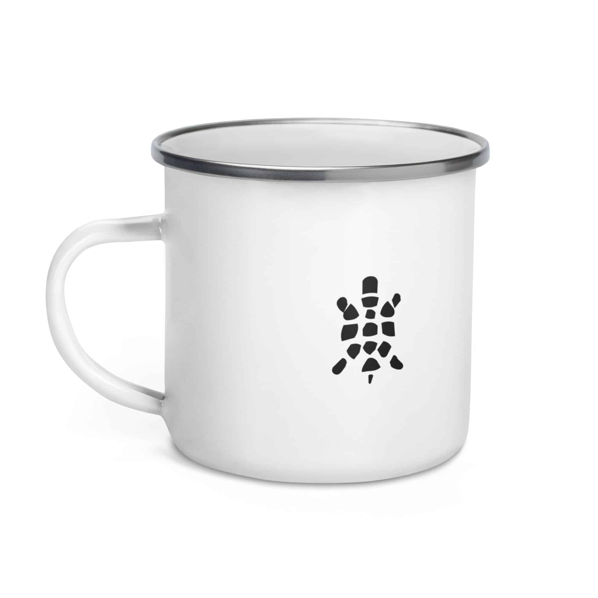 Sheltowee Trace Black Turtle Icon Enamel Camp Mug