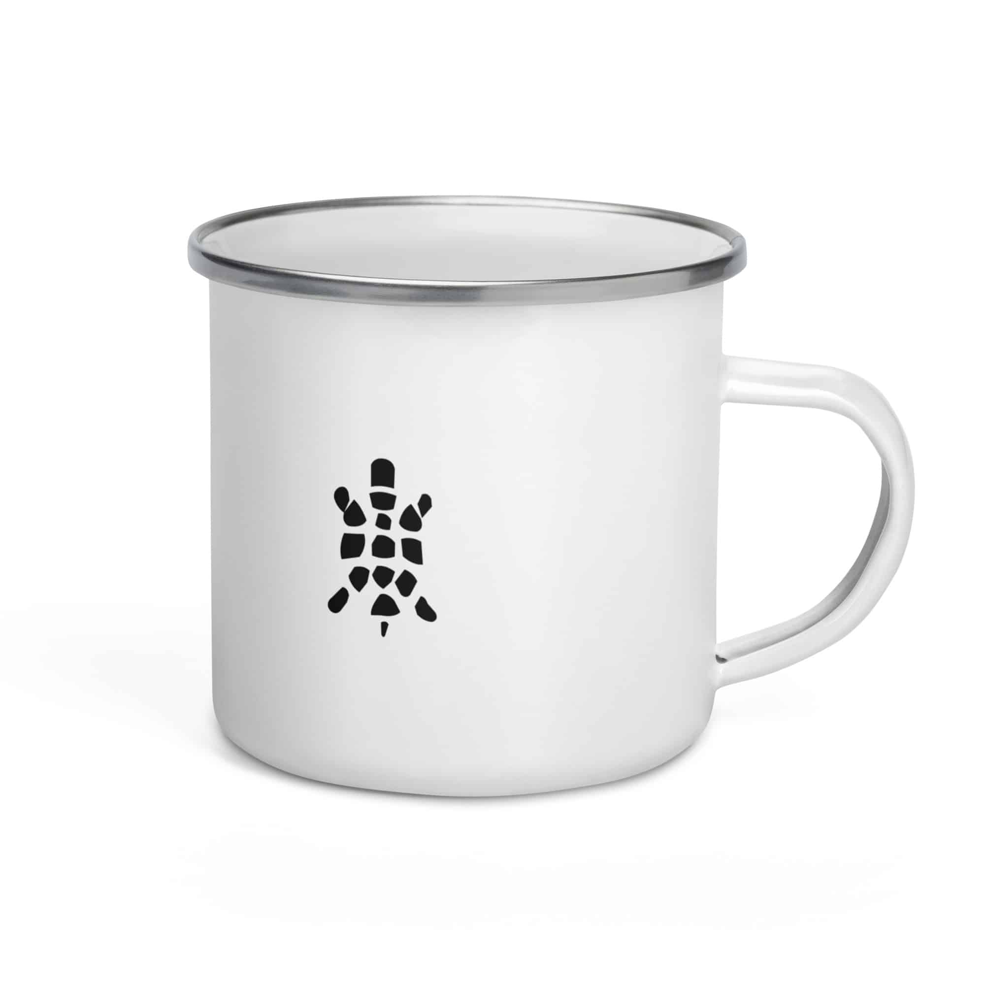 Sheltowee Trace Black Turtle Icon Enamel Camp Mug