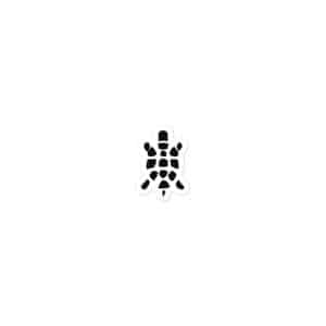 Turtle Icon Black Vinyl Sticker - 3x3 - Main