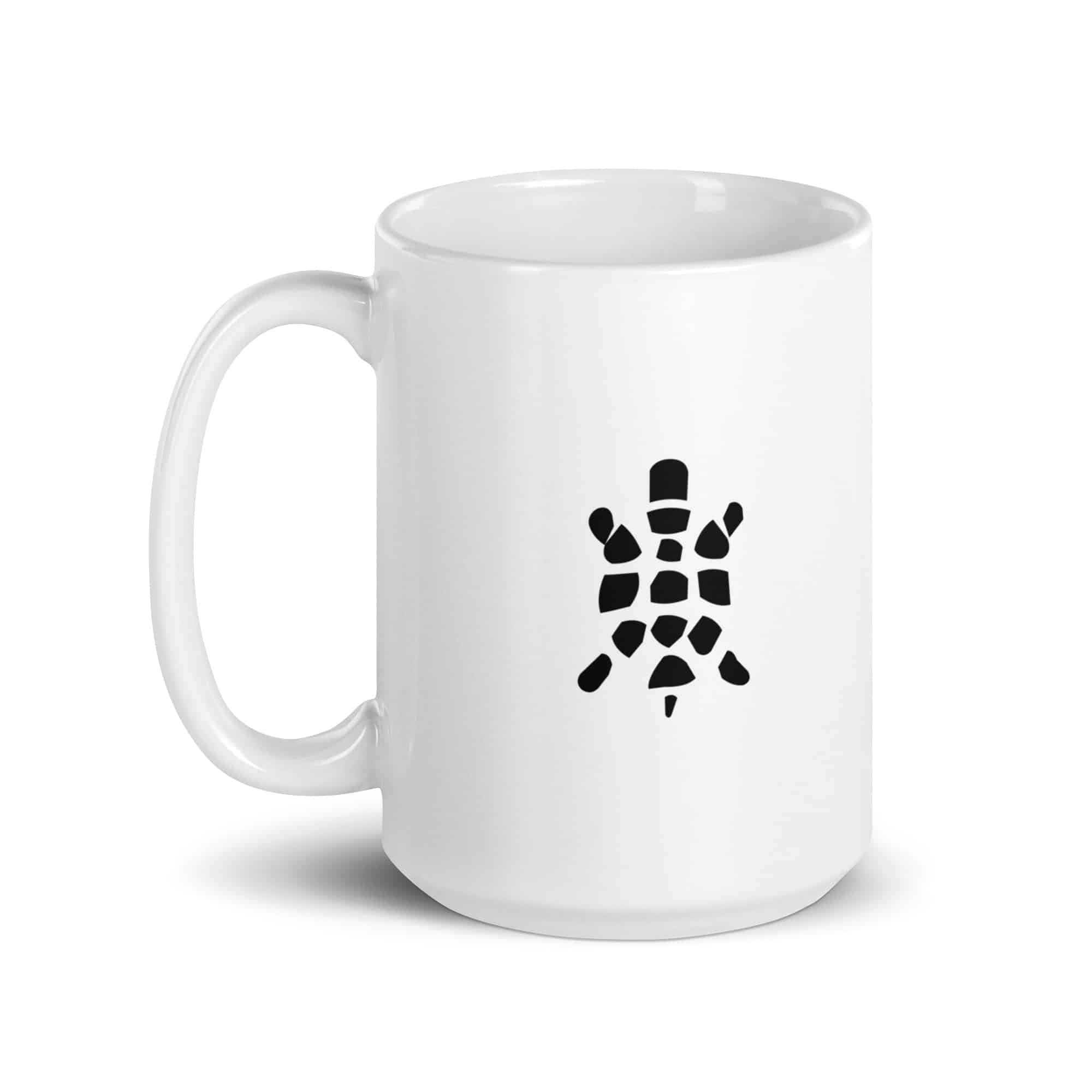 Sheltowee Trace Black Turtle Icon White Ceramic Coffee Mug