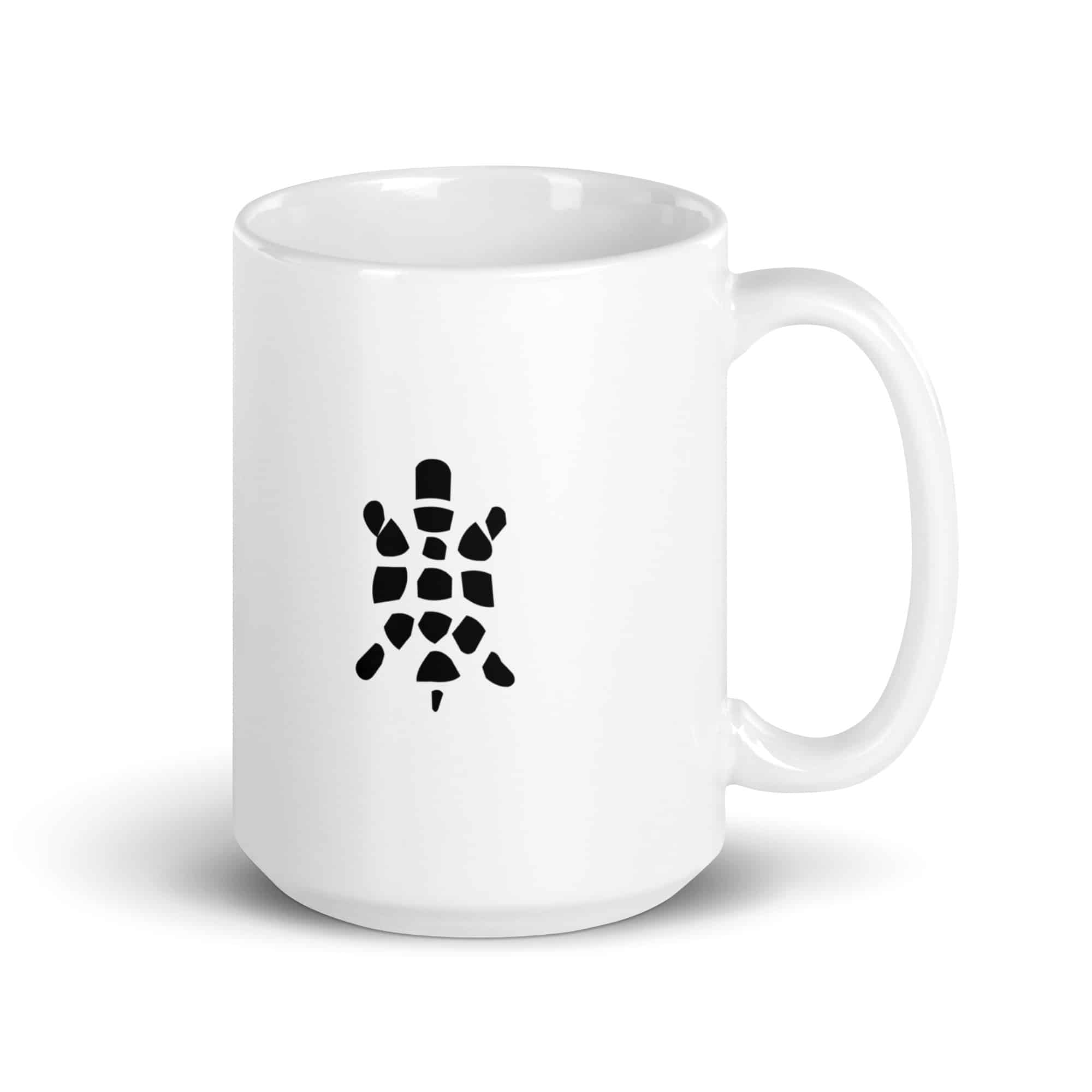 Sheltowee Trace Black Turtle Icon White Ceramic Coffee Mug