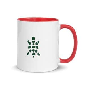 Turtle Icon Forest Green Color Inside Coffee Mug - 11 oz - Main